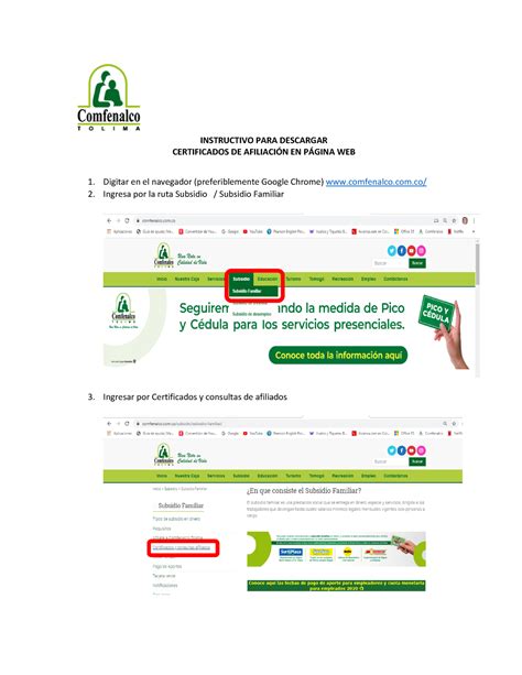 Generación certificados de afiliación